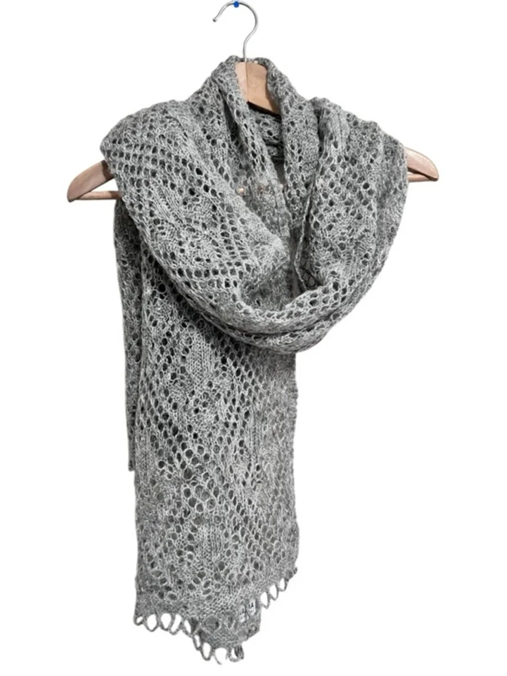 Varma the warmth of iceland lace knit wool scarf shawl